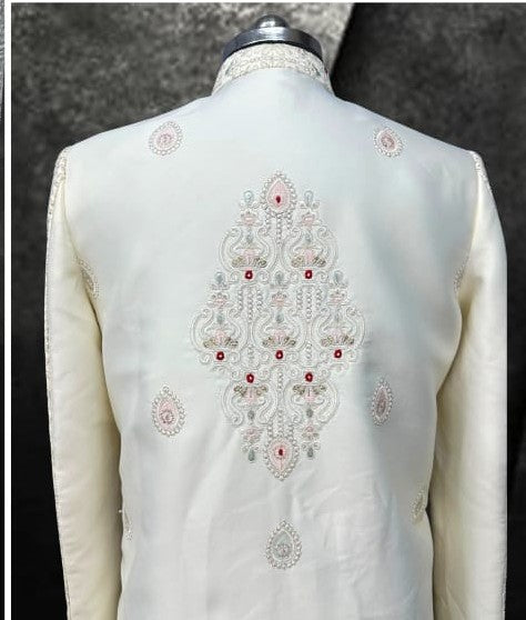 Men's premium Panelled Embroidered Sherwani